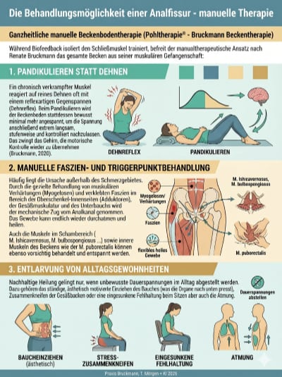 Analfissur: Ergänzende manuelle Therapie der Praxis Bruckmann