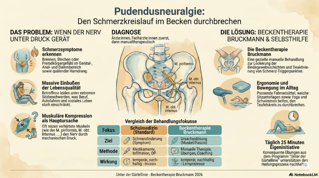 Pudendusneuralgie - Infos zu Ursachen, Diagnosen, Lösungen, Therapie - Praxis Bruckmann 2026